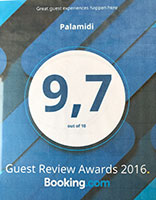 Palamidi Hotel Guest Review Awards: 2016