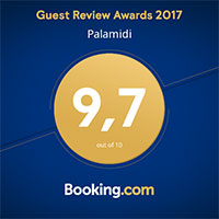 Palamidi Hotel Guest Review Awards: 2017