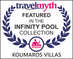 Koumaros Villas featured in the infinity pool